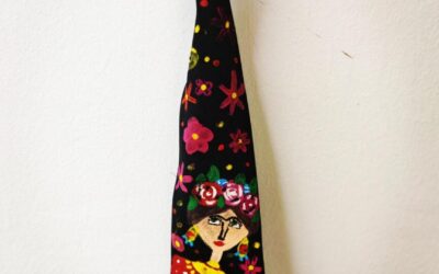 Rad naše učenice Maje ( kravata ) u stalnom postavu Cravaticuma u Zagrebu