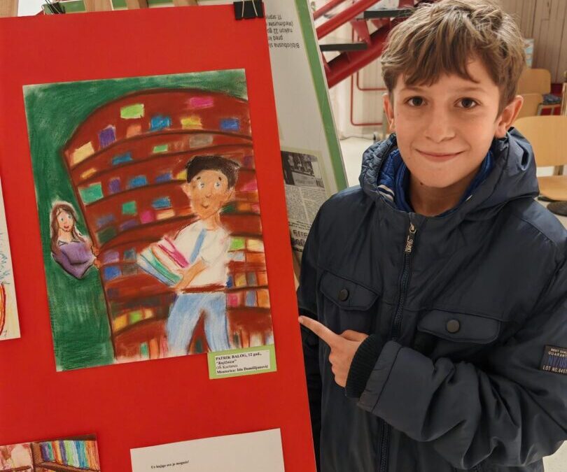 Patrik Balog osvojio 2. nagradu na likovnom natječaju: „Tihi junaci među policama – knjižnice i knjižničarke u našem svijetu“